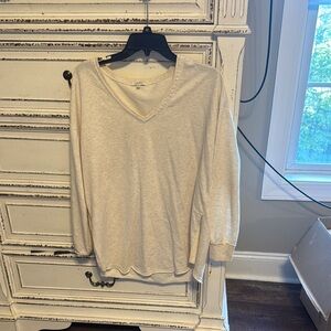 Z Supply Cream V-Neck Sweater